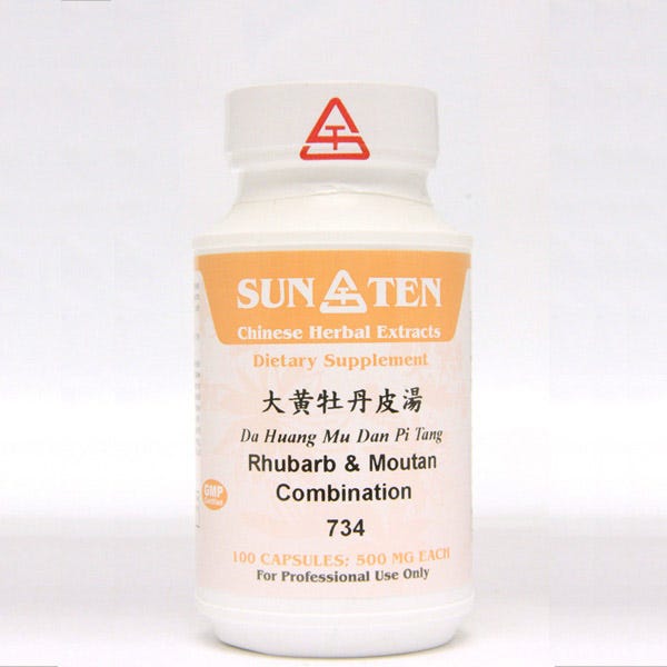 Sun Ten Rhubarb & Moutan Combination 734B - 100 Capsules