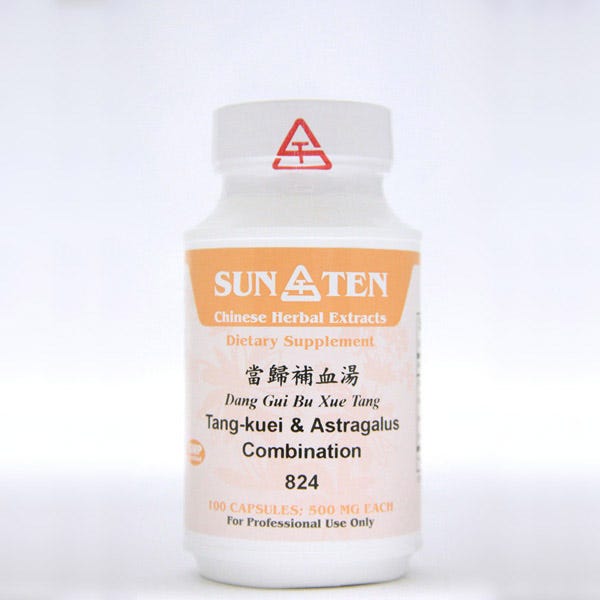 Sun Ten Tang-kuei & Astragalus Combination 824B - 100 Capsules