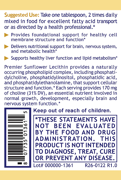 Premier Sunflower Lecithin, 10oz - Image 5