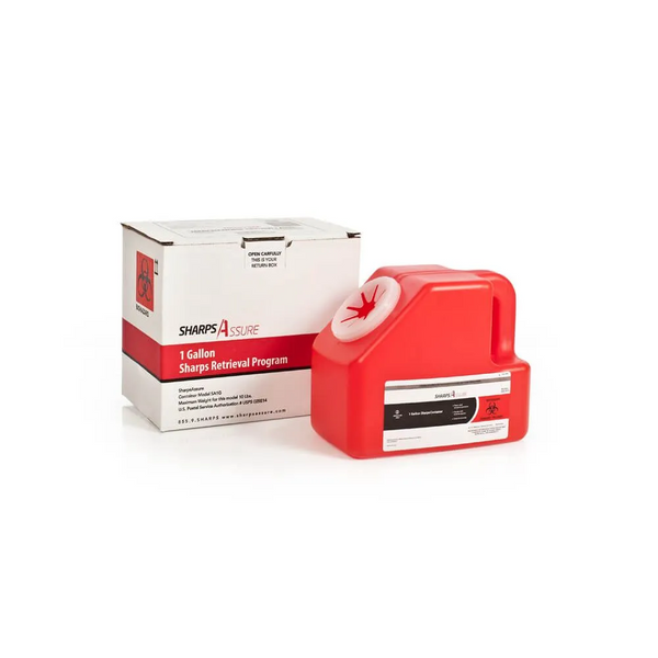 1 Gallon Sharps Assure© Biohazard by Mail