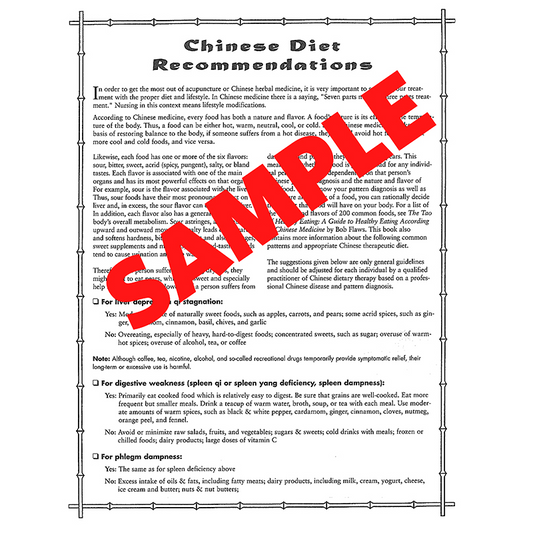 Chinese Diet Recommendation Pad