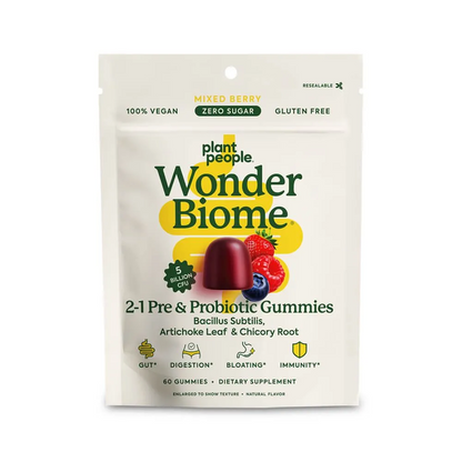 Plant People WonderBiome 2-1 Pre & Probiotic Gummies