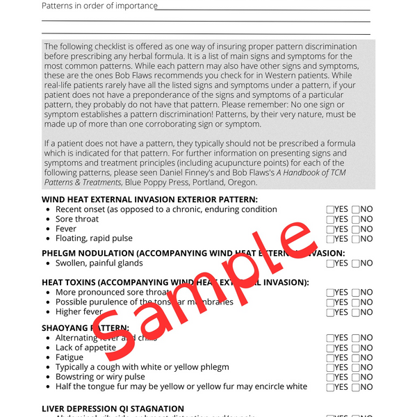 Pattern Discrimination Checklist - PAD OF 25