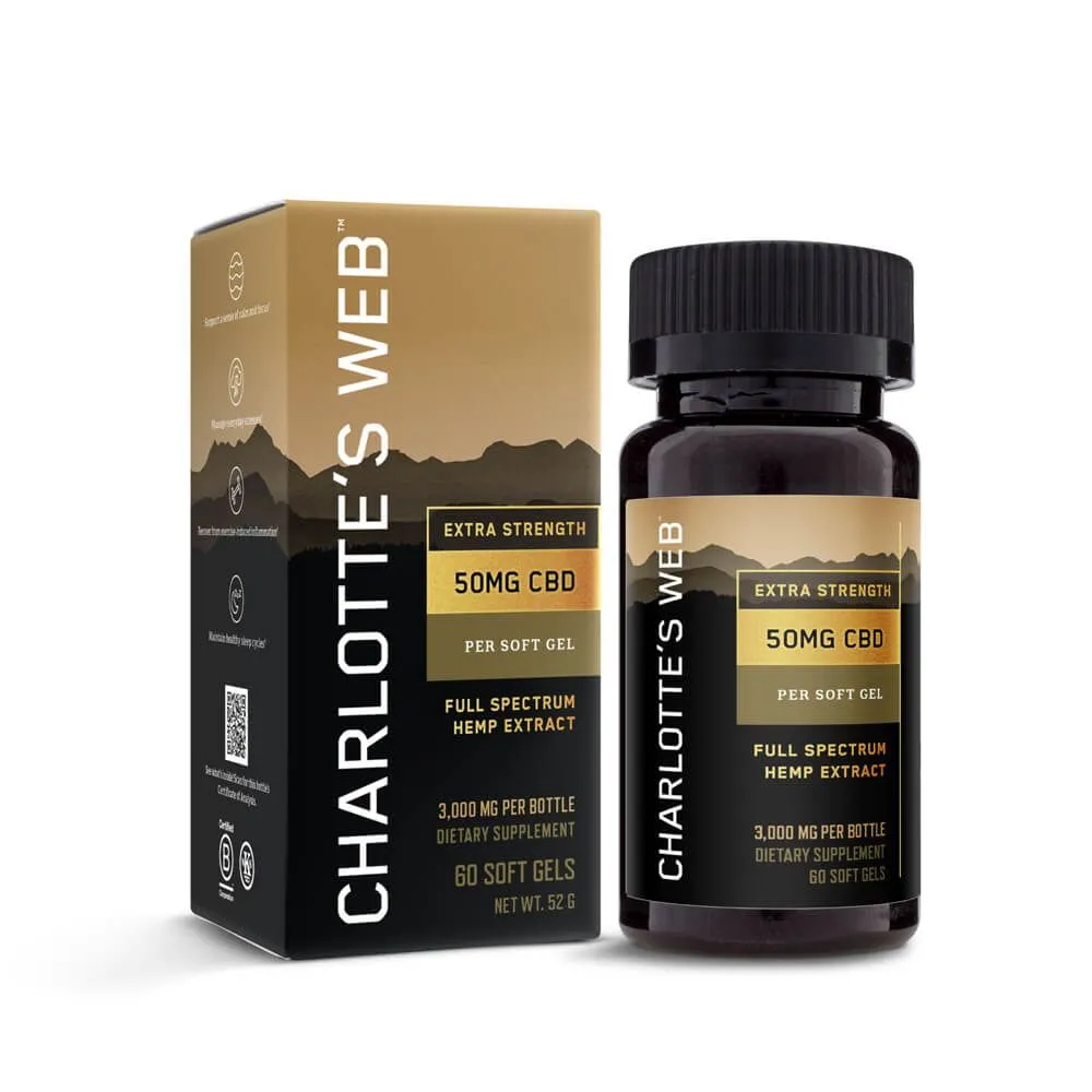 Charlotte's Web 50mg CBD Soft Gels 60 Ct.