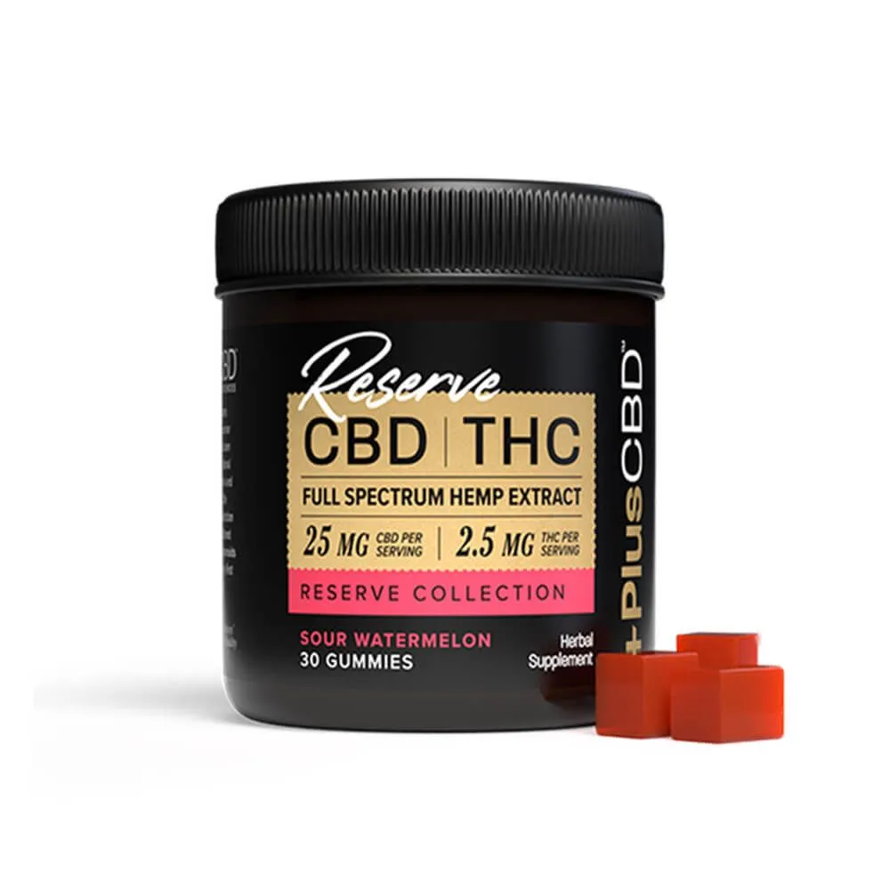 +PlusCBD™ Reserve Collection Gummies 25mg CBD 2.5mg THC 30ct