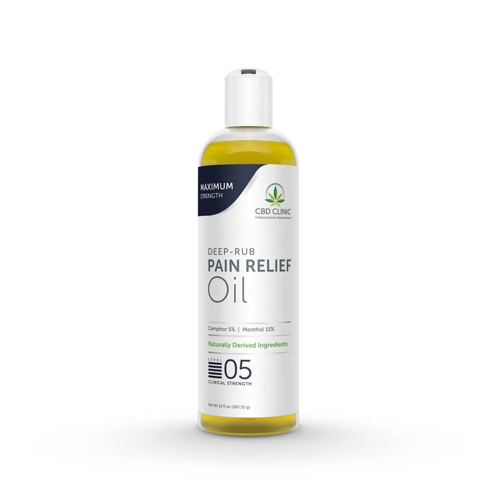 CBD CLINIC™ Deep-Rub Pain Relief Oil Level 5 - 12 oz