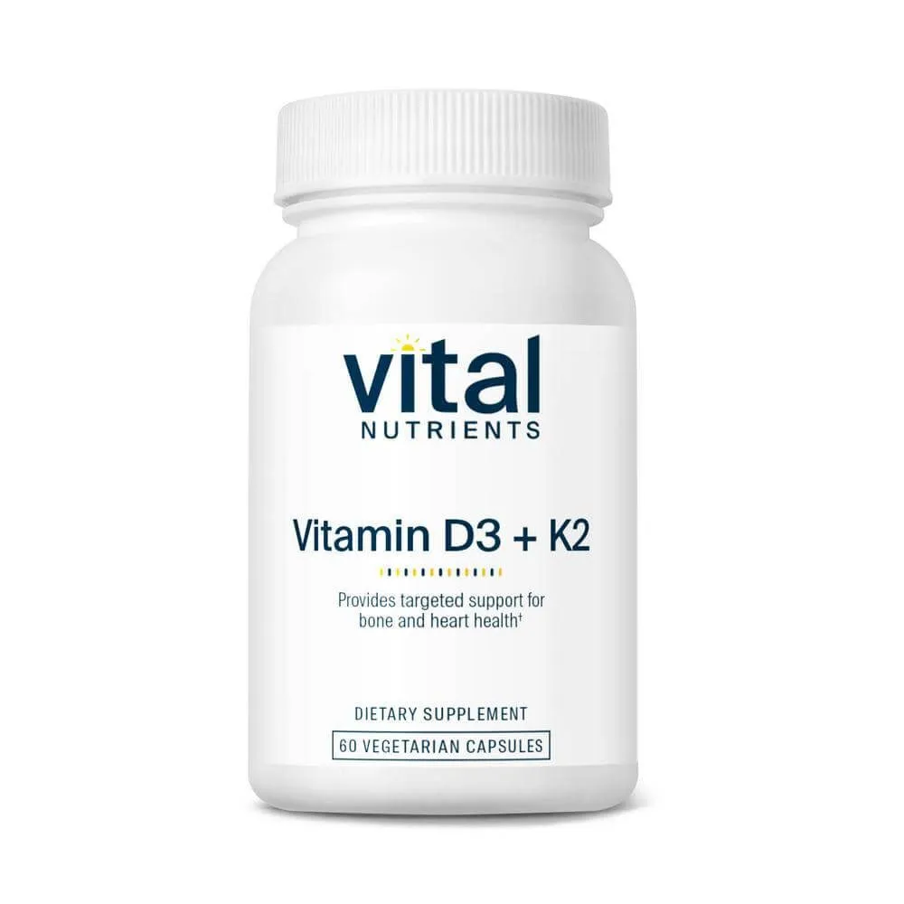 Vital Nutrients Vitamin D3 + K2 - 60 Capsules
