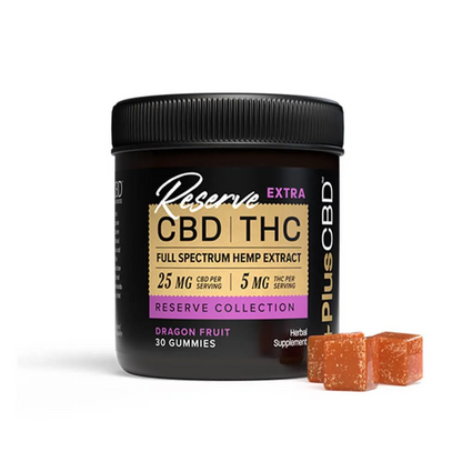 +PlusCBD™ Reserve Collection Extra Gummies 25mg CBD 5mg THC 30ct