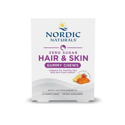 Nordic Naturals Zero Sugar Hair & Skin Gummy Chews