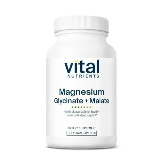 Vital Nutrients Magnesium Glycinate + Malate - 100 Capsules