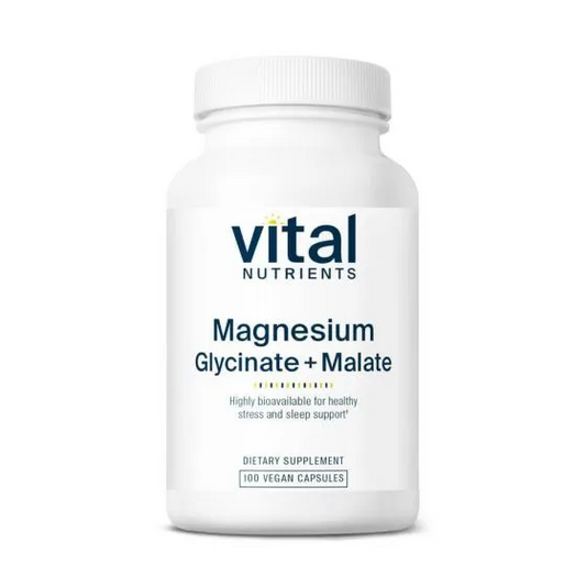 Vital Nutrients Magnesium Glycinate + Malate - 100 Capsules