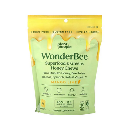 Plant People WonderBee Superfood + Greens Honey Chews - Mango Lime