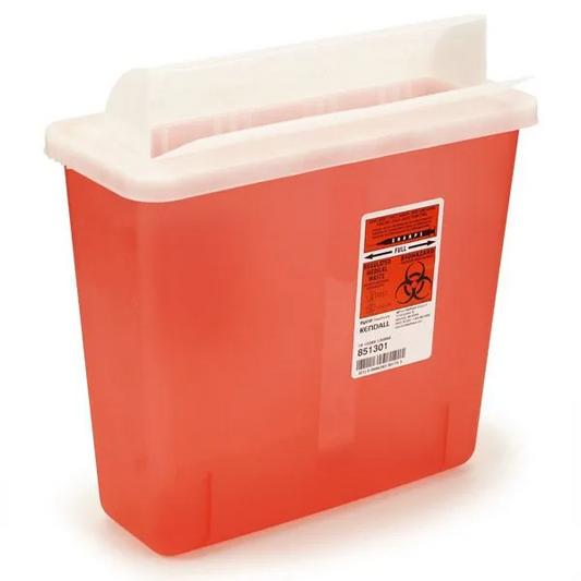 5 qt. Sage Biohazard Container (Fits Wall Mount)
