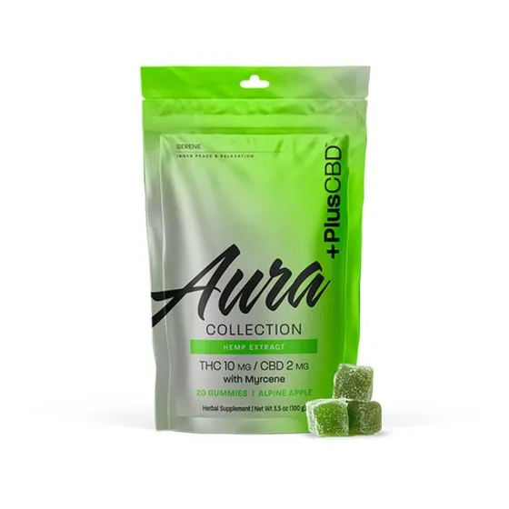 +PlusCBD™ Aura Collection Serene Gummies 10mg THC 2mg CBD 20ct