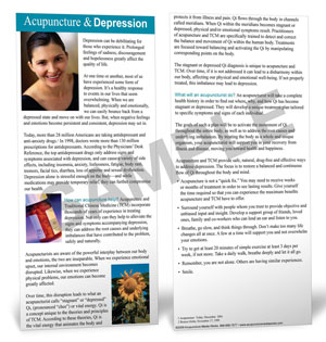 DEPRESSION - PATIENT EDUCATION CARDS - 50 Per Pack