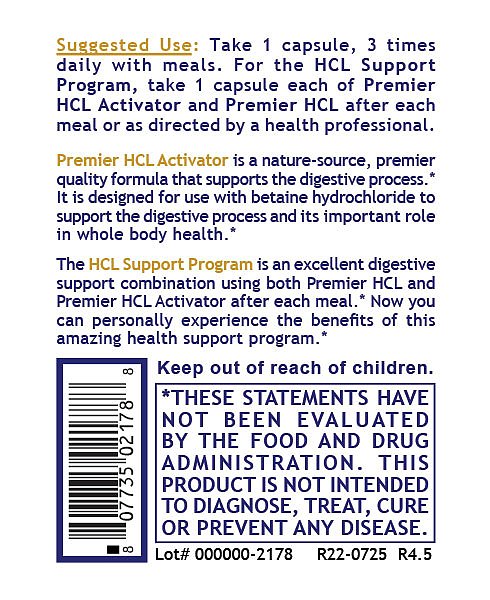 HCL Activator, 90 caps - Image 3