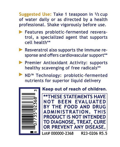 Resveratrol, 8 fl oz - Image 3