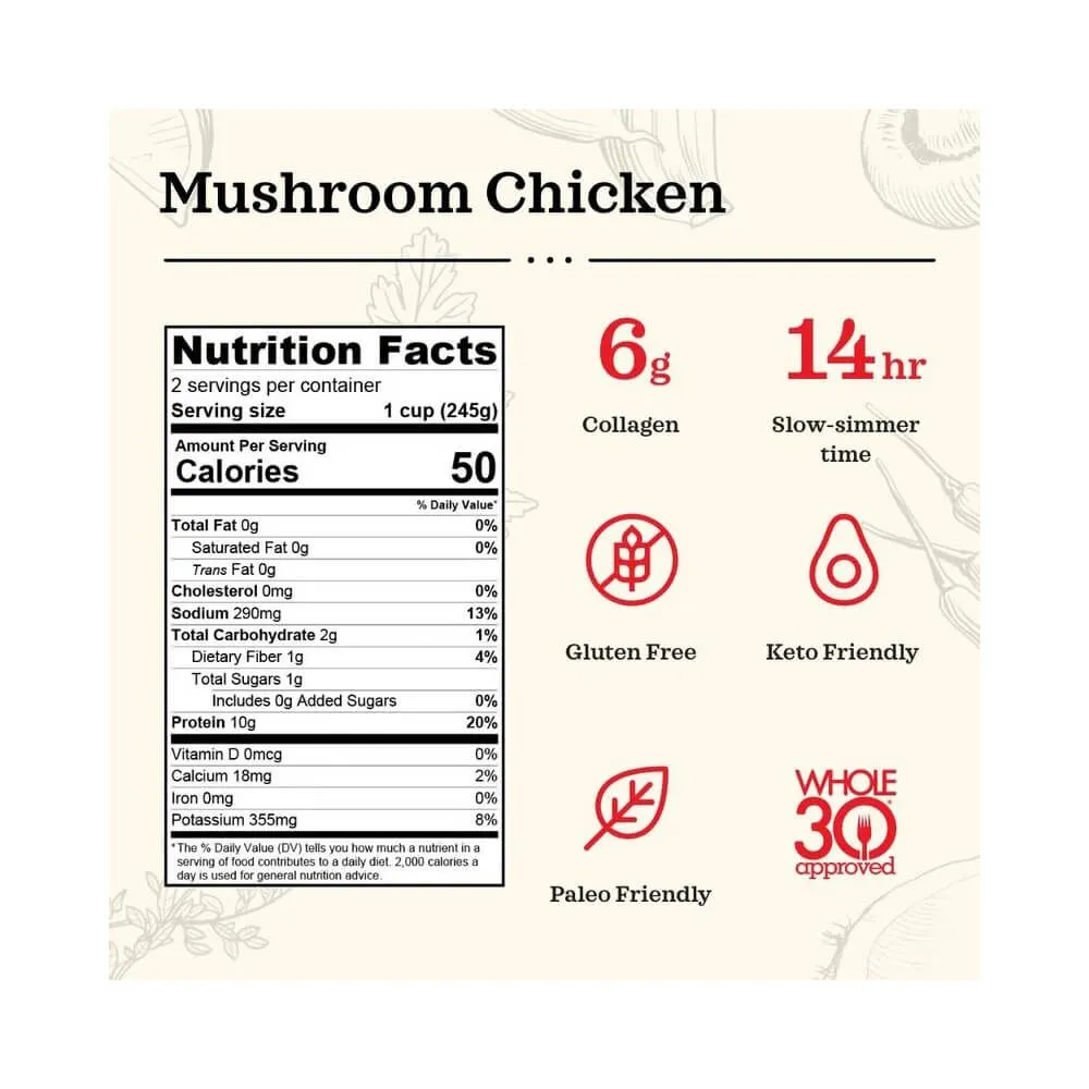 Kettle & Fire Mushroom Chicken Bone Broth