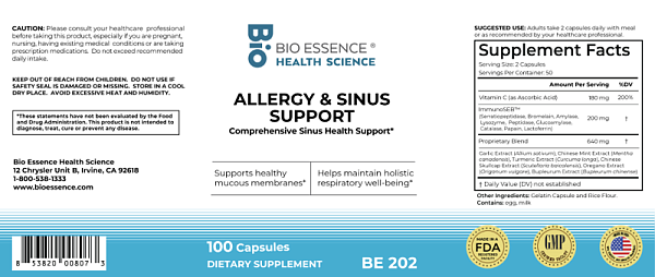 Allergy & Sinus Support, 100 caps