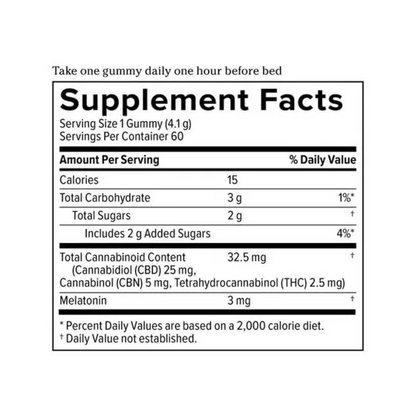 +PlusCBD™ Reserve Collection Sleep Gummies 25mg CBD 2.5mg THC 5mg CBN 60ct