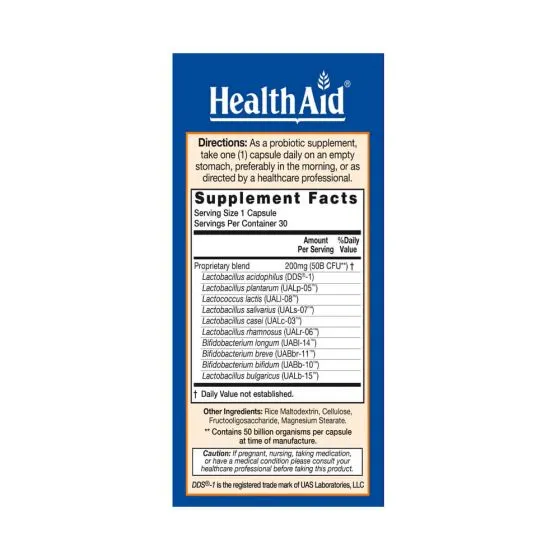 HealthAid Immu Probio 50 billion CFU Capsules