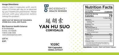 Yan Hu Suo Capsules, 100ct