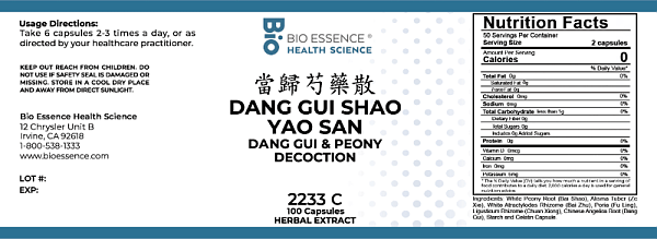 Dang Gui Shao Yao San Capsules, 100ct