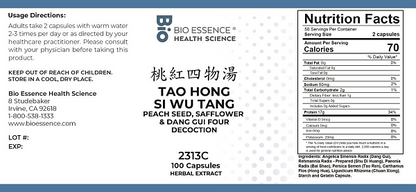 Tao Hong Si Wu Tang Capsules, 100ct