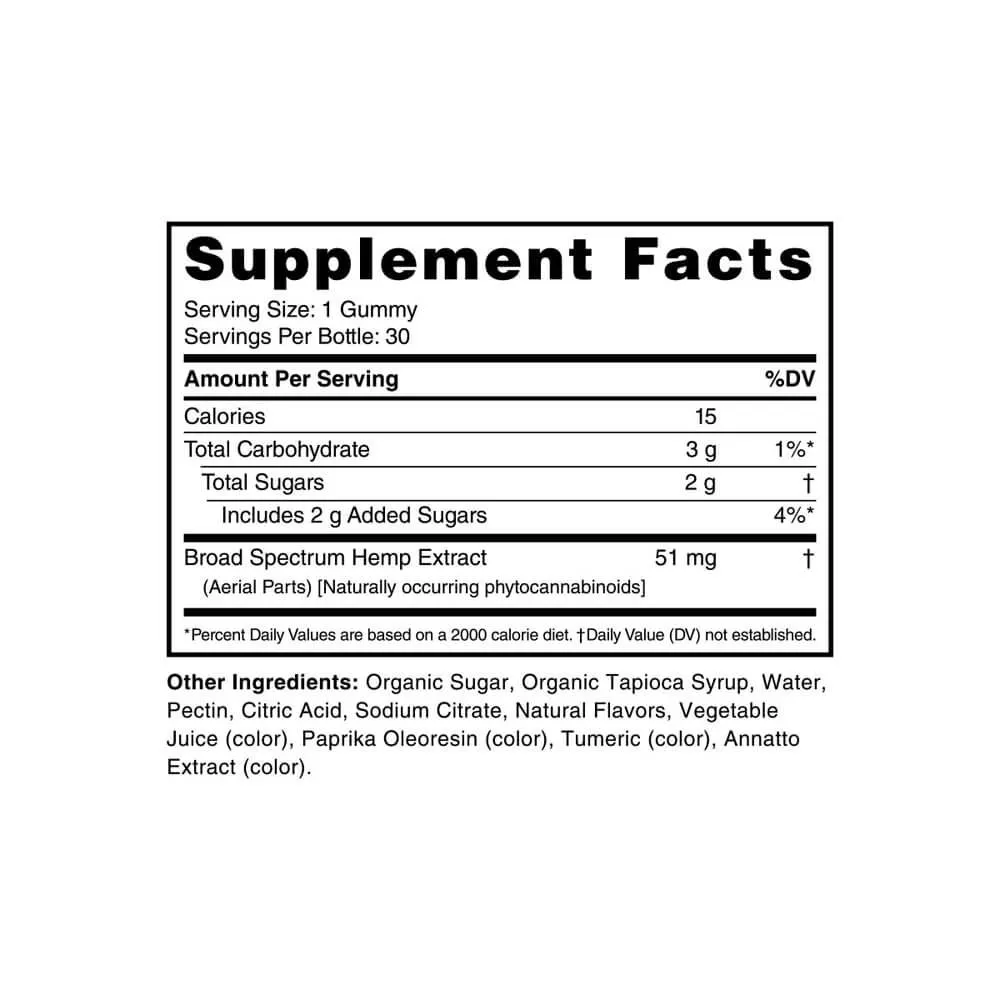 cbdMD NSF-Certified Broad Spectrum Gummies 1500mg 30ct