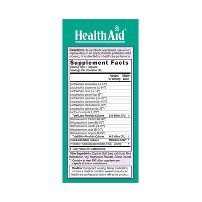 HealthAid Ultra Probio 100 Billion CFU Capsules