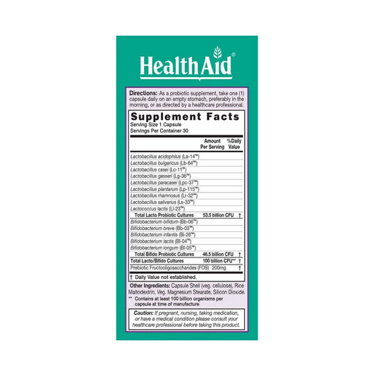 HealthAid Ultra Probio 100 Billion CFU Capsules