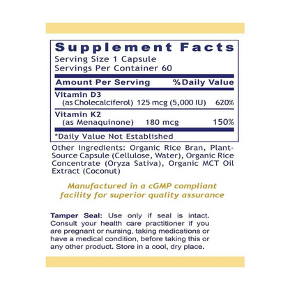 Premier Research Labs Vegan D3 + K2