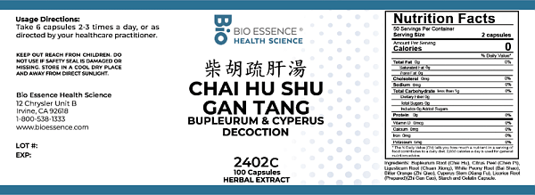 Chai Hu Shu Gan Tang Capsules, 100ct