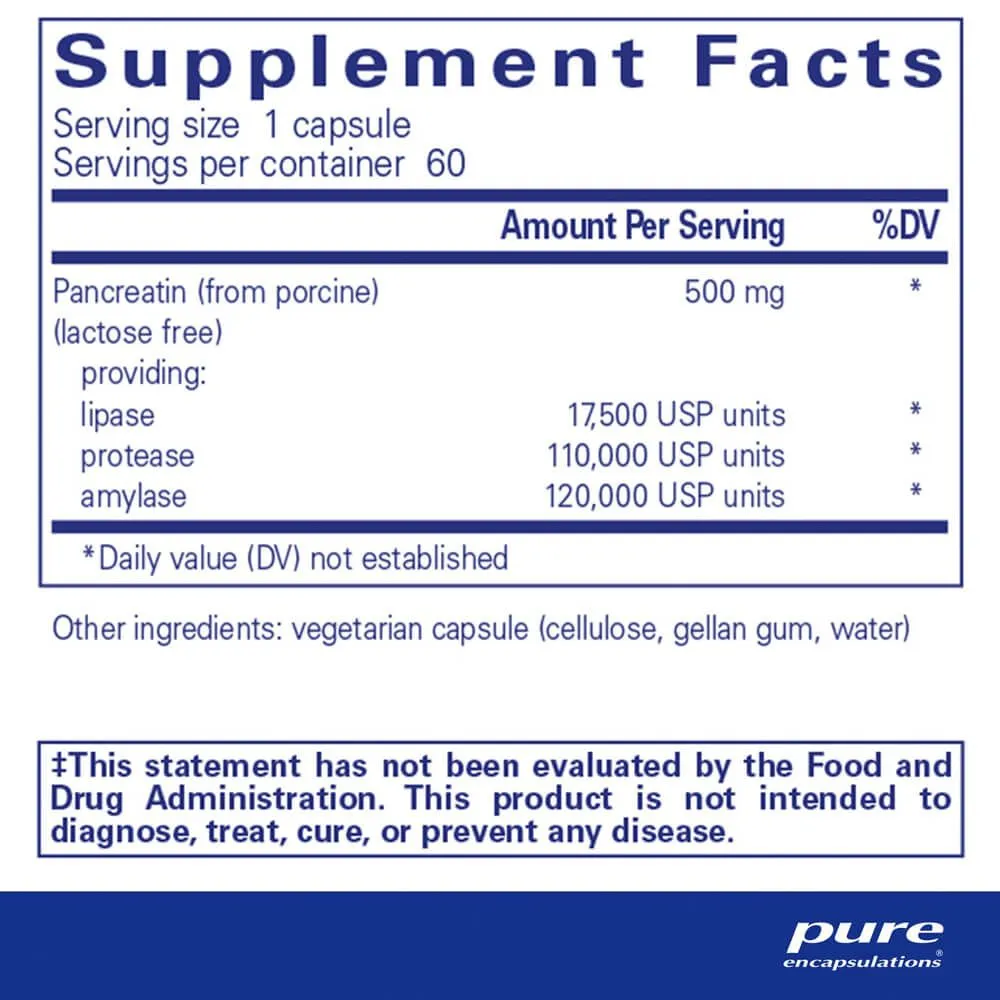 Pure Encapsulations Pancreatic Enzyme Formula