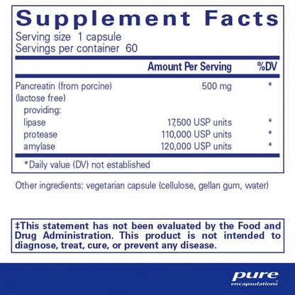 Pure Encapsulations Pancreatic Enzyme Formula