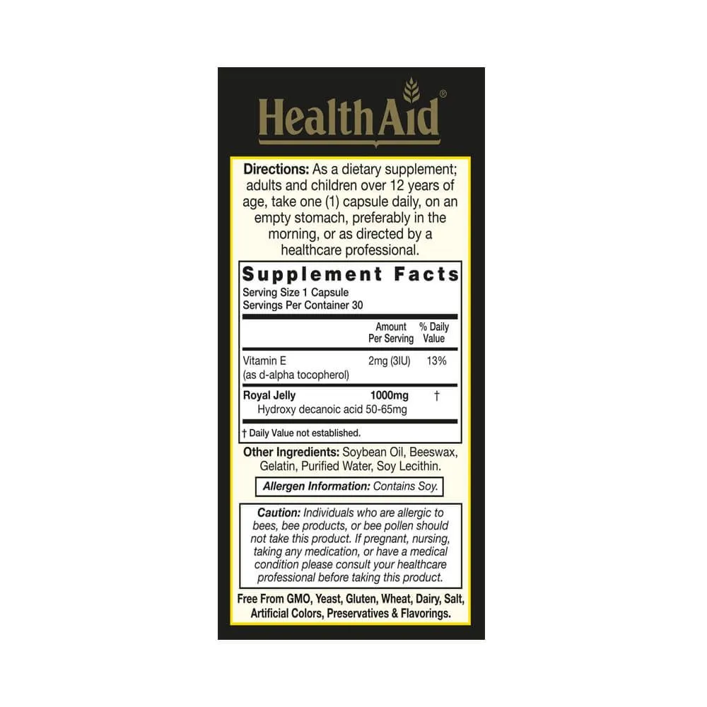 HealthAid Tang Royal Jelly 1000mg Capsules