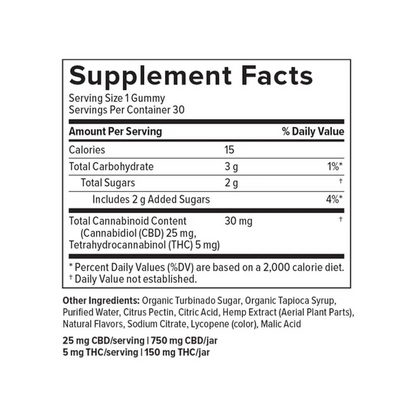 +PlusCBD™ Reserve Collection Extra Gummies 25mg CBD 5mg THC 30ct