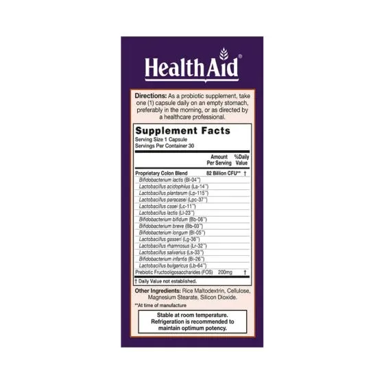 HealthAid Colon Probio 82 billion CFU Capsules