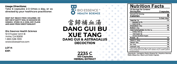 Dang Gui Bu Xue Tang capsules