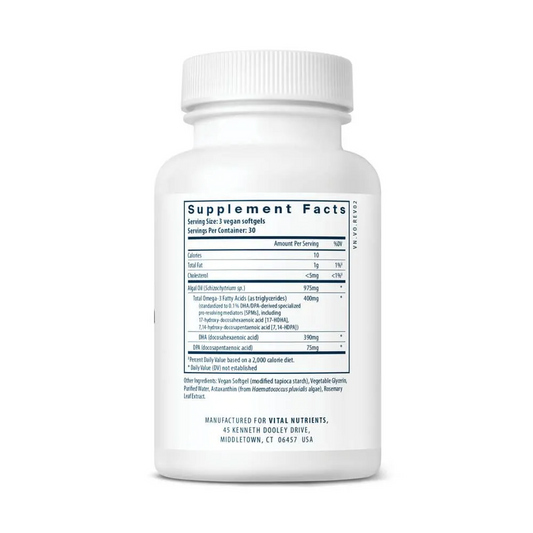 Vital Nutrients Ultra Pure® Vegan Omega SPM+