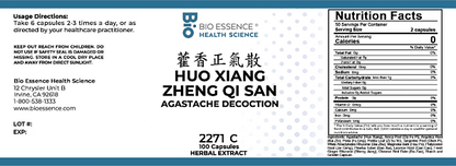 Huo Xiang Zheng Qi San, 100 Caps