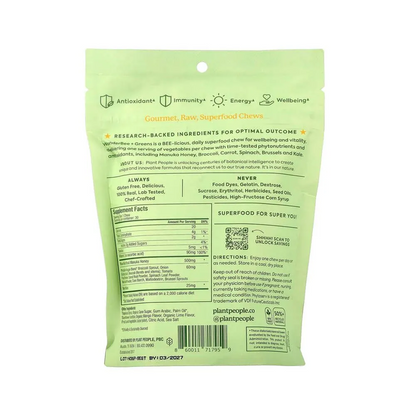 Plant People WonderBee Superfood + Greens Honey Chews - Mango Lime