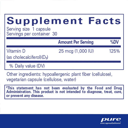 Pure Encapsulations Vitamin D3 1