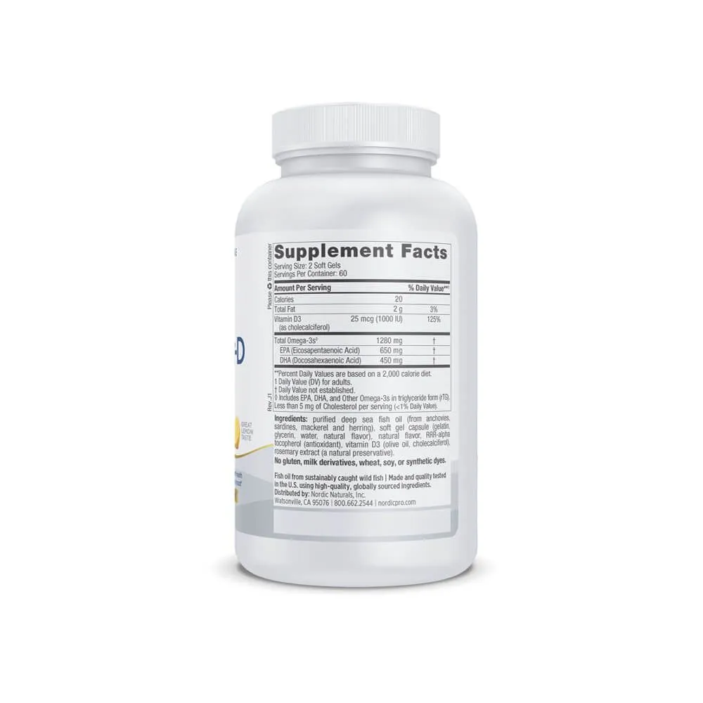 Nordic Naturals Pro Omega®-D Lemon Gels