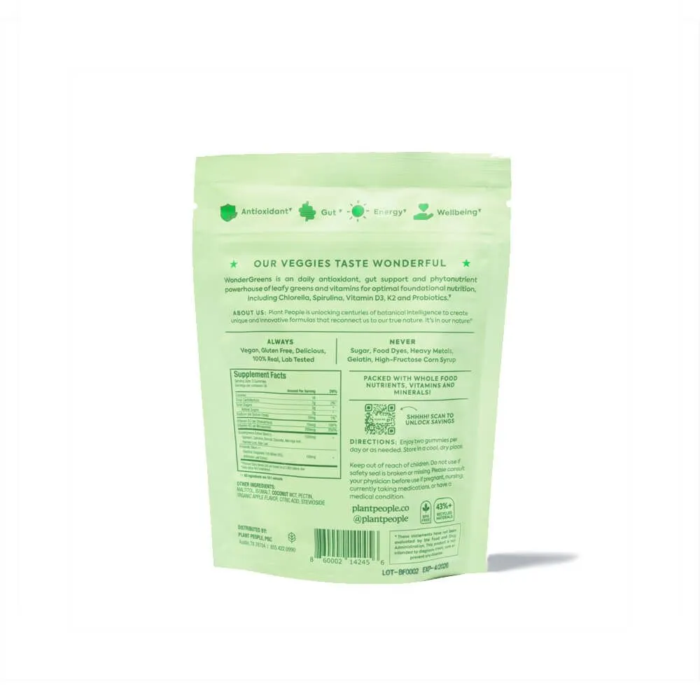 Plant People WonderGreens Veggie Gummies