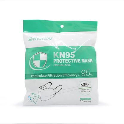 Powecom KN95 Respirator Mask - White - Pack of 10