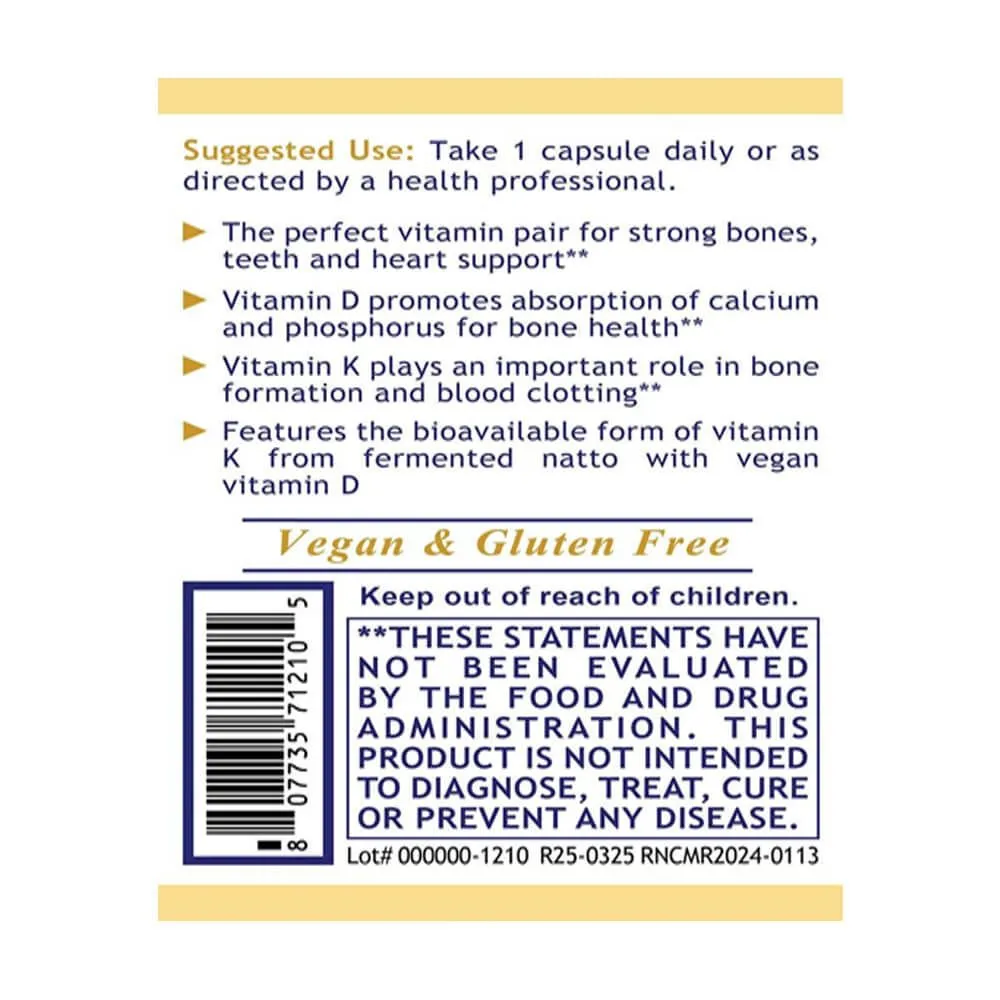 Premier Research Labs Vegan D3 + K2