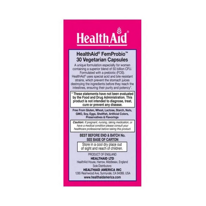 HealthAid Fem Probio 50 billion CFU Capsules