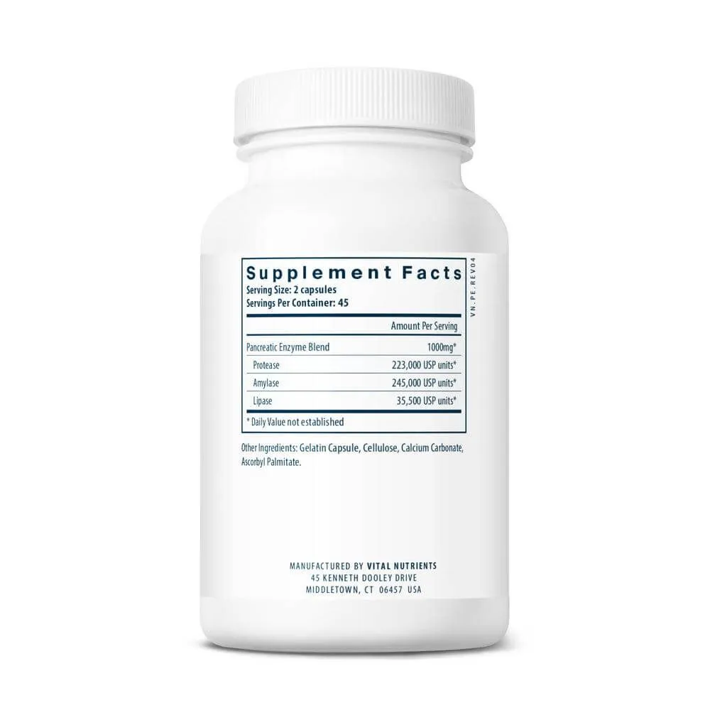 Vital Nutrients Vegan Pancreatic Enzymes