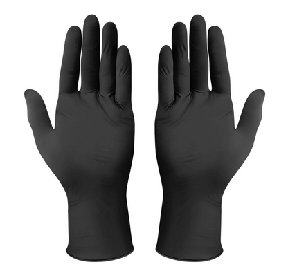 Aurelia Bold Black Powder-Free Nitrile Gloves - 6 Mil Exam Grade